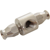 BRAKE TEE/ BRAKE SWITCH BODY W/O MOUNT REAR STAINLESS-STEEL 2x REUSABLE AN-03 HOSE CONNECTOR 1x FEMA