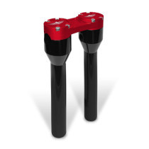 Risers droit - Hauteur 10" - Diamètre 1" - Noir & Rouge