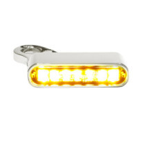 Handlebar Mounting LED Blinkers Amber/Chrome