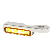 Handlebar Mounting LED Blinkers Amber/Chrome