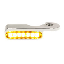 Handlebar Mounting LED Blinkers Amber/Chrome