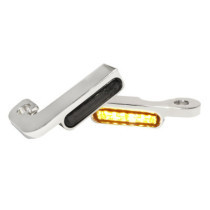 Handlebar Mounting LED Blinkers Amber/Chrome