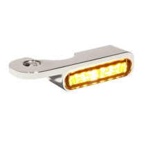 Handlebar Mounting LED Blinkers Amber/Chrome