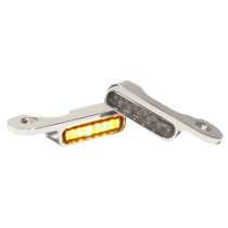 Handlebar Mounting LED Blinkers Amber/Chrome