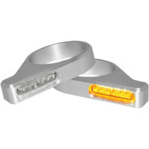 Turn-Signal ZC-Line CLASSIC LED Fork Mounting Silver