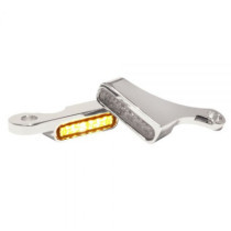 Handlebar Mounting LED Blinkers Amber/Chrome