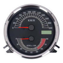 FL speedo/tachometer, ''00-03 face'', black. Electronic drive