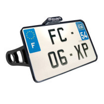 SIDE MOUNT LICENSE PLATE HOLDER W/TL ALU BLK (F) (FX)