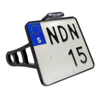 SIDE MOUNT LICENSE PLATE HOLDER W/TL ALU BLK (S) (XL)