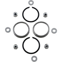 GASKET KIT EXHAUST MOUNTING WITH KNITTED WIRE GASKETS & CHROME ACORN NUTS