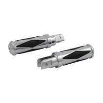 Diamond footpegs, small diameter. Universal mount. Chrome