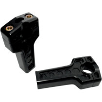 HANDLEBAR RISER DUAL 4" ALUMINUM BLACK