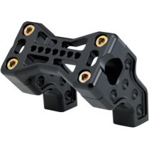 HANDLEBAR RISERS PULLBACK BRIDGE STYLE BLACK