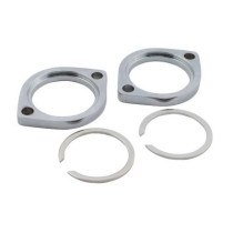 Exhaust flange and retainer kit. Chrome