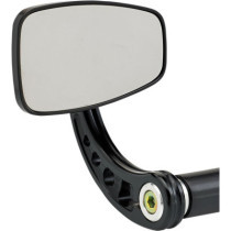 MIRROR CAFE STYLE BAR END W/ STEM-C BLACK