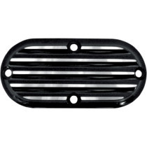 COVER OVAL INSPECTION FINNED BLACK-SILVER