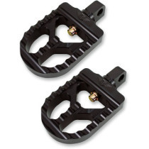 FOOT PEGS ADJUSTABLE SHORT SERRATED BLACK