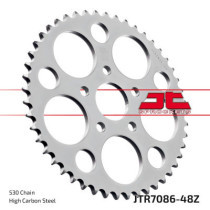 JTR7086.48Z REAR REPLACEMENT SPROCKET 48 TEETH 530 PITCH NATURAL C49 HIGH CARBON STEEL