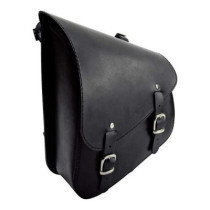 Longride, swingarm bag. Smooth, black leather