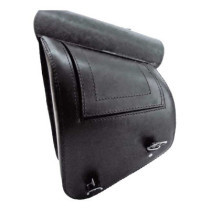 Longride, swingarm bag. Smooth, black leather