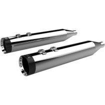 MUFFLERS 4.5" HP-PLUS® SLIP-ON W/BLACK END TURBINE CAPS CHROME/BLACK