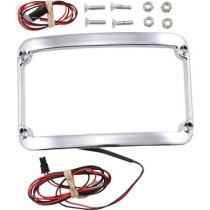 LICENSE PLATE FRAME WITH LIGHT CHROME