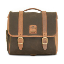 Longride, ''Classic'' waxed cotton saddlebag. Khaki