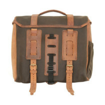 Longride, ''Classic'' waxed cotton saddlebag. Khaki