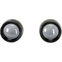 DEEP DISH BEZELS FOR BULLET TURN SIGNALS SMOKE LENS BLACK BEZEL