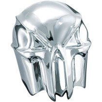 HORN COVER SKULL CHROME