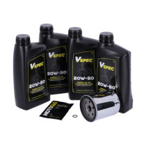 MCS, engine oil service kit. Chrome. 4L. 20W50 Mineral