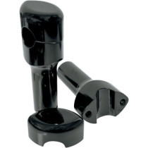 HEFTY RISERS SMOOTH FOR 1 1/4" HANDLEBARS 4" RISE BLACK UNIVERSAL