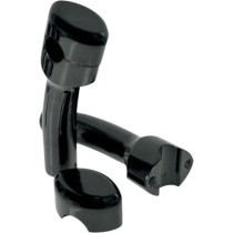 HEFTY RISERS SMOOTH FOR 1 1/4" HANDLEBARS 5.5" CURVED RISE BLACK UNIVERSAL