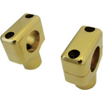 1.5" SHORTY POLISHED BRASS RISERS FOR 1" HANDLEBARS UNIVERSAL