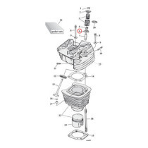 Lower valve spring collar set. Steel. STD