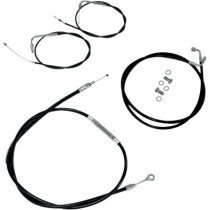 BEACH AND BAGGER BARS LENGTH CABLE KIT STAINLESS STEEL BLACK COATED FOR NON-ABS HD