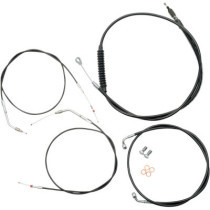 CABLE KIT 12-14" APE BAR LENGTH STAINLESS STEEL BLACK COATED HD