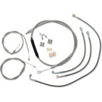 BEACH AND BAGGER BAR CABLE KIT BRAIDED STAINLESS FOR ABS MODELS HD