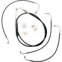 CABLE AND BRAKE LINE KIT BLACK VINYL FOR 12"-14" APE HANGERS