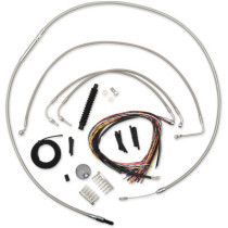 CABLE AND BRAKE LINE KIT STAINLESS POLISHED FOR MINI APE HANGERS