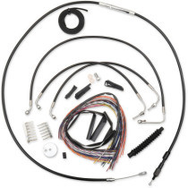 CABLE AND BRAKE LINE KIT BLACK VINYL FOR 18"-20" APE HANGERS