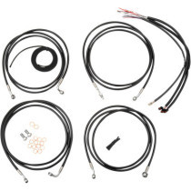 CABLE AND BRAKE LINE KIT BLACK VINYL FOR 12"-14" APE HANGERS