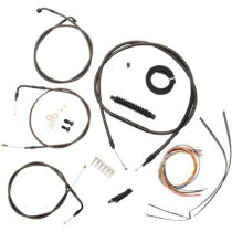 CABLE AND BRAKE LINE KIT MIDNIGHT STAINLESS FOR 18"-20" APE HANGERS