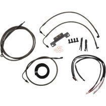 CABLE AND BRAKE LINE KIT MIDNIGHT BLACK FOR 12"-14" APE HANGERS