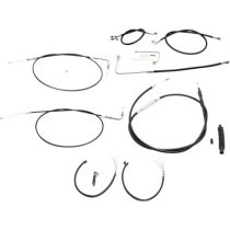 HANDLEBAR CABLE/BRAKE & CLUTCH LINE/WIRE KITS AND COMPONENTS / STAINLESS STEEL|VINYL / BLACK