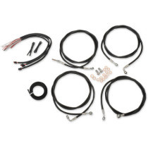 HANDLEBAR CABLE/BRAKE & CLUTCH LINE/WIRE KITS AND COMPONENTS / STAINLESS STEEL|VINYL / BLACK