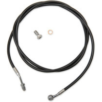 BLACK VINYL/STAINLESS CLUTCH LINE FOR 12"-14" APES / BLACK/ STAINLESS STEEL