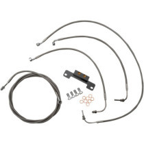 STANDARD BRAIDED STAINLESS HANDLEBAR CABLE/BRAKE LINE KIT FOR MINI APES / NATURAL-BRAIDED / STAINLES