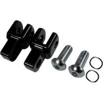 FOOTPEG RELOCATION CLEVIS KIT BLACK UNIVERSAL