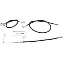 HANDLEBAR CABLE/BRAKE & CLUTCH LINE/WIRE KITS AND COMPONENTS / STAINLESS STEEL|VINYL / BLACK